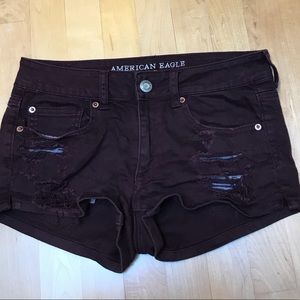 Mini shorts in a purpleish color!